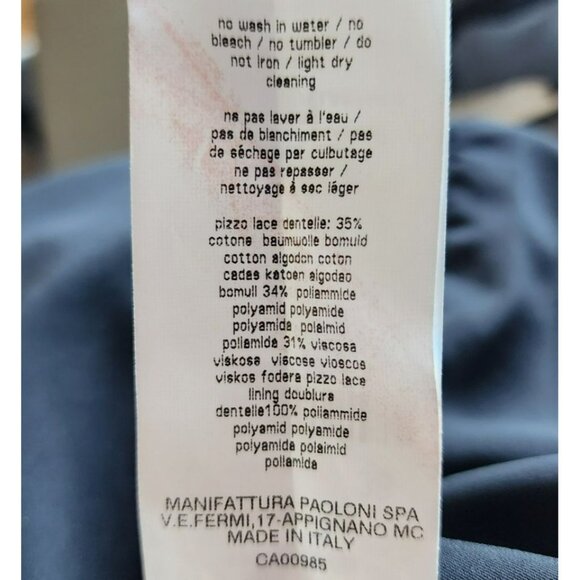 MSGM Lace Panel Mini Dress IT38 | Viscose‎ Blend | Black/Navy | Bodycon - Picture 4 of 8